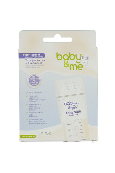 Baby&Me Milk Storage Bag 25 Pieces Bae-bsb25