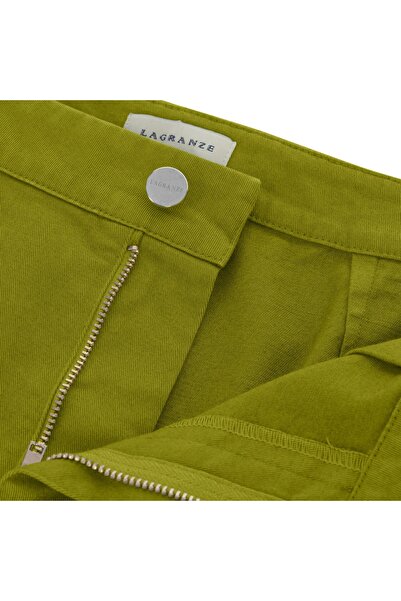 LAGRANZE Women's Chino Shorts Olive Green