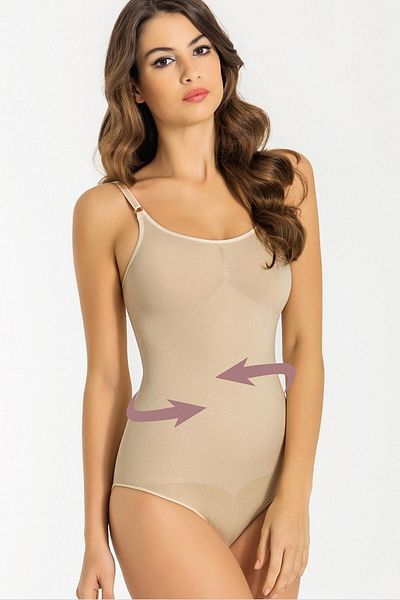 Miss Fit Plain Thin Straps Women's Bodysuit Corset 1916