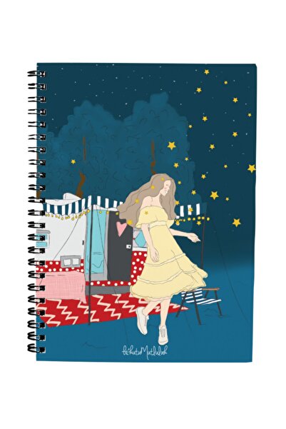 Bikutumutluluk Gift - N043 A5 Design Spiral Notebook - Miraculous Night
