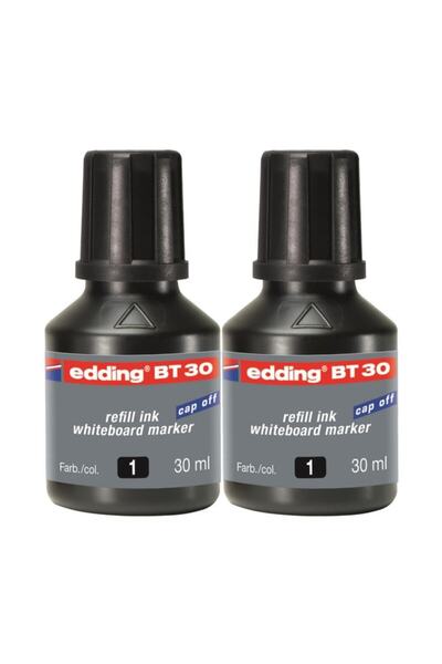 Edding Tahta Kalemi Mürekkebi Siyah 2 Li Paket 30mlx2