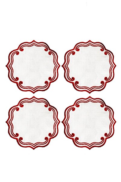 ARTER Home منديل كوكتيل أحمر نقي 4 قطع