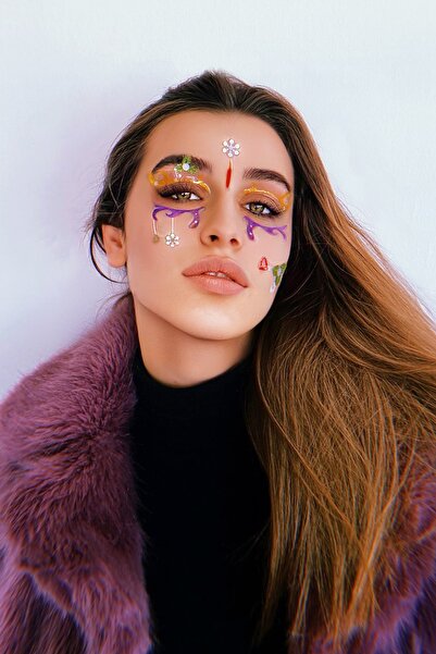 TAKIŞTIR Yapışkanlı Yüz Stickeri Dövme Tattoo