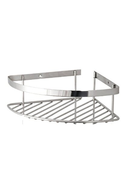 FNDHOME Paslanmaz 304 Kalite Tek Katlı Köşe Banyo Duş Rafı / Şampuanlık