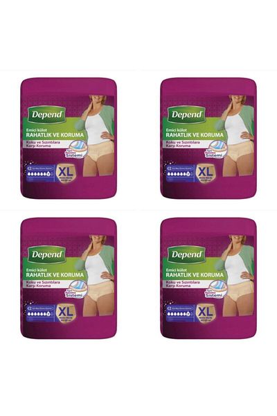 Depend Women's Absorbent Panties Xlarge 30 Pack 4 Pieces