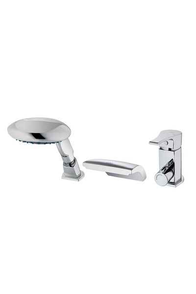 GPD Atros Built-in Bathtub Faucet 3 Holes Chrome Cartridge with Diverter