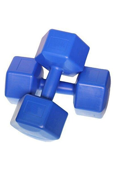 Leyaton Dambıl Seti 4 Kg Ağırlık Seti 4 Kg X 2 Adet = 8 Kg Dumbell Set Mavi V...