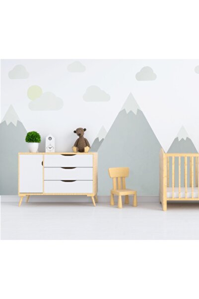 Piktura Stencil Şablon Dağ Ve Bulut