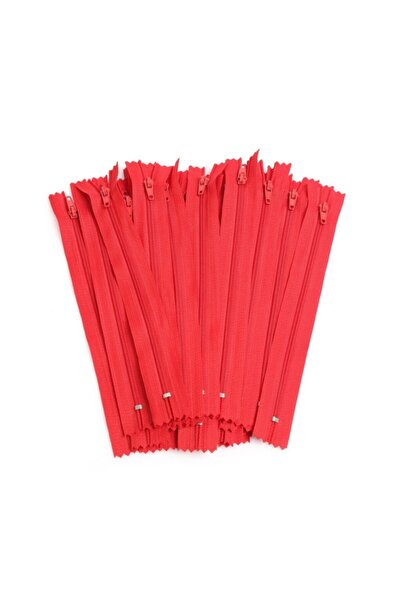 Bayar Kumaş سوستة حمراء 20 سم بنطلون سوستة 5 قطع