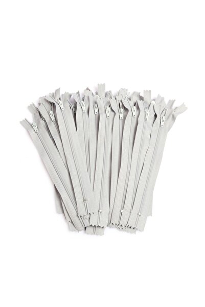 Bayar Kumaş سحاب بنطلون رمادي فاتح 20 سم 5 قطع