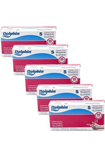 Dolphin 5 Paket Vinil Pudrasız Eldiven Small