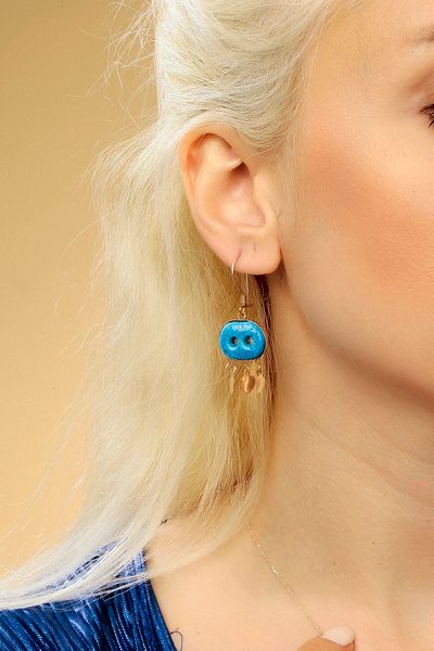 Nev Tasarım Women's Rose Plated Silver Syriac Earrings