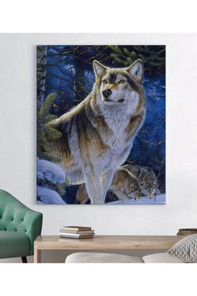 VeraStore Kurt Resimli Kanvas Tablo