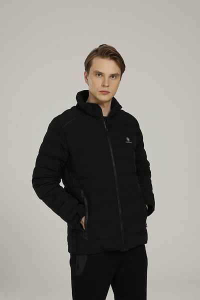 lumberjack Sn56 Marcel Coat 1pr Μαύρο Ανδρικό Κοντό Παλτό