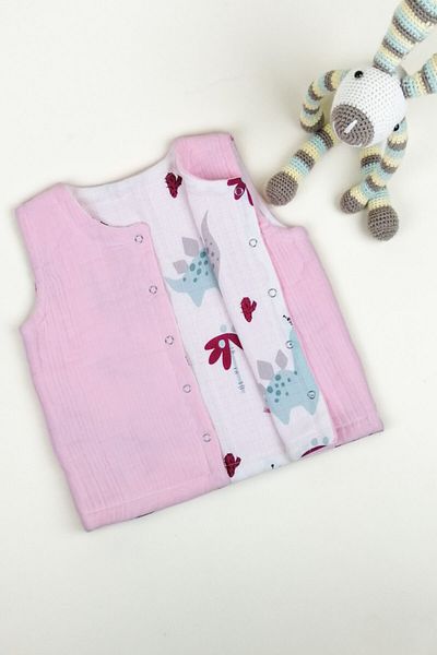 la mure baby Muslin Baby & Kids Reversible Vest 5 Layer Woven