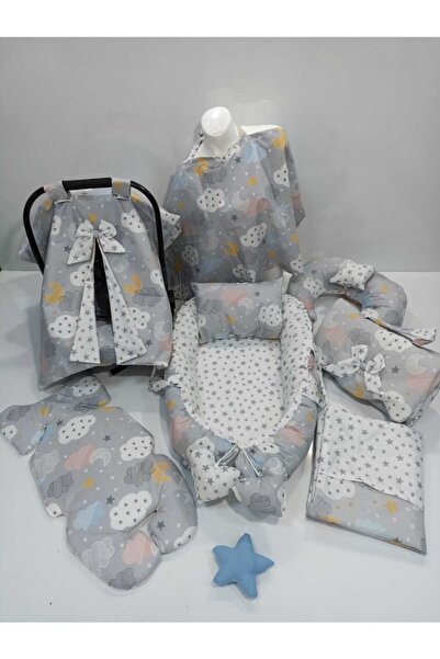 Balamira Karışık Gri 10 Parça Yenidoğan Oval Ev Tipi Anakucagı