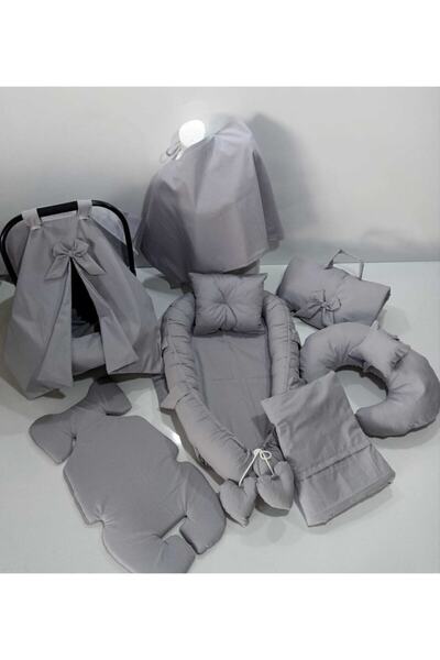 Balamira Düz Gri10 Parça Yenidoğan Oval Ev Tipi Anakucagı