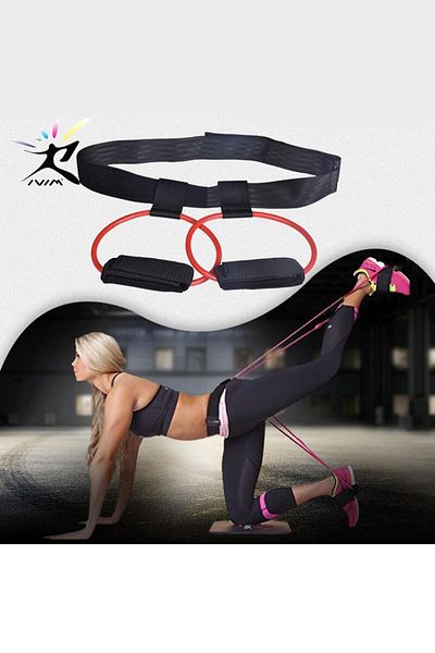 Trendpoint Medium Hard Workout Band - Elastic, Belt, Pedal, and Waist Hip Leg