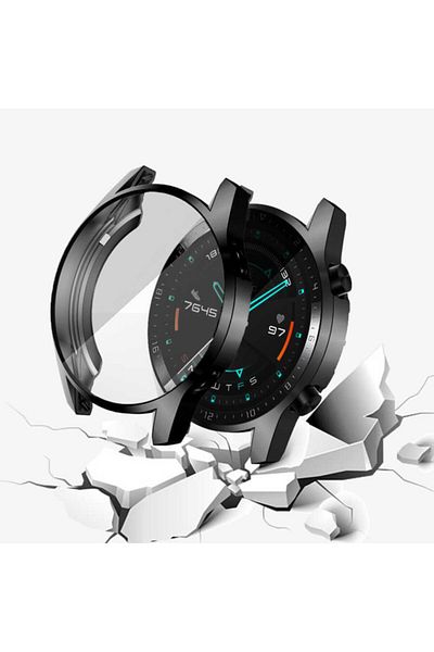 Nezih Case ساعة هواوي GT2 مقاس 46 ملم، حافظة بتصميم مدمج 360 درجة وواقي شاشة