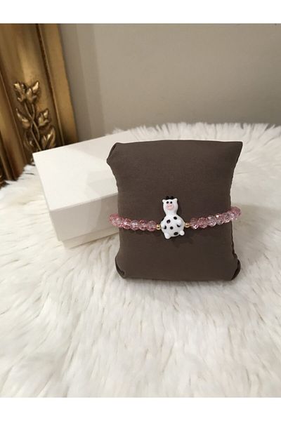 PEONY - peonyofficiall Murano Glass Cow Bracelet - Crystal Bead Detail
