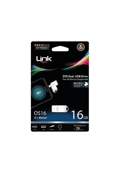 Linktech O516 Premium Pro 16Gb Micro USB Dual Flash Drive Otg USB Memory
