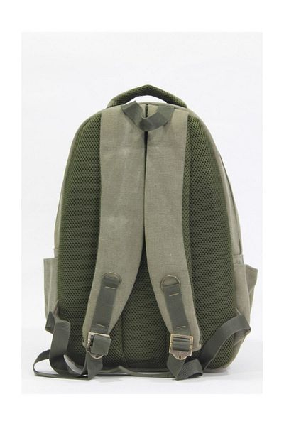ESCAPE Canvas Fabric Khaki Color 15.6 Inch Backpack with Laptop Compartment