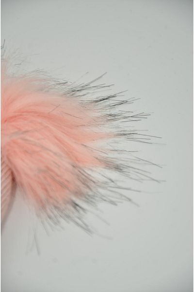 mottomia Valentine's Special Pink Color Pompom Children's Beanie