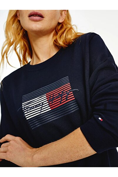 Tommy Hilfiger Organıc Cotton Sıgnature Logo Sweatshırt