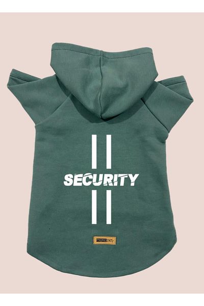 Monopetz Hooded Sweatshirt Dog and Cat Outfit Dark Green Security xs Size