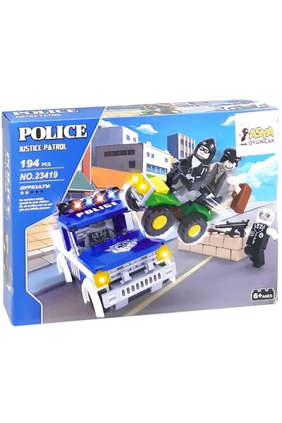 Asya Oyuncak مجموعة شرطة Ant Bricks المكونة من 194 قطعة 0131-23419