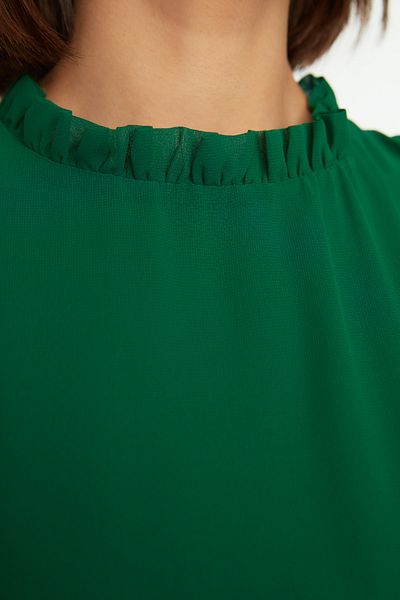 Trendyol Collection Μίνι υφαντό φόρεμα με πράσινη φούστα σε γραμμή Α με βολάν TWOSS20EL0237