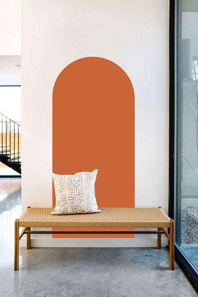 Piksel Grafik Bohemian Oval Wall Sticker