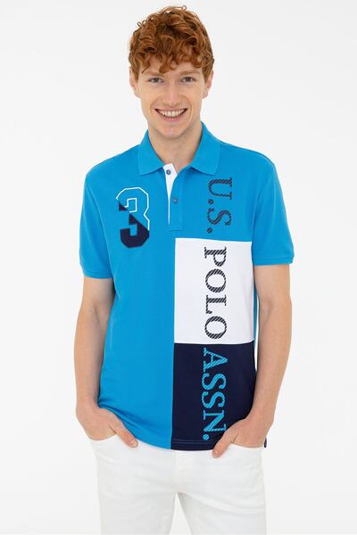 U.S. Polo Assn. تي شيرت رجالي أزرق