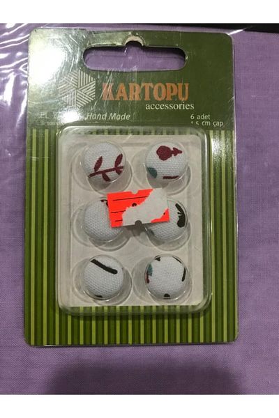 Kartopu أزرار أطفال قماشية 6 قطع
