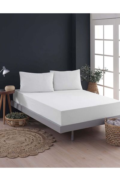 VESSİNOHOME 5-Piece Micro Water Liquid-Proof Mattress Protector Fitted Full Edge Anti-Sweat Single and Double Mattress Protector