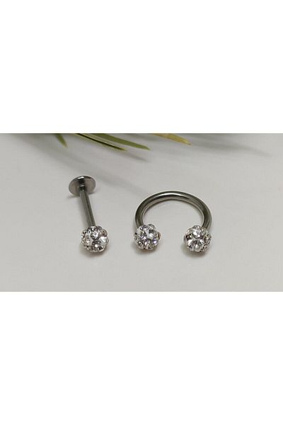 Işıl Işıl Unisex Silver Surgical Steel Piercing