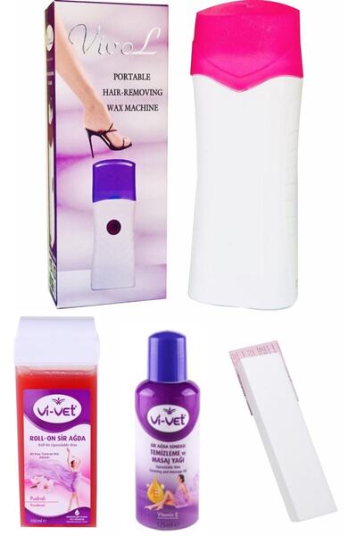 Genel Markalar Kartuş Ağda Makinesi+vivet Naturel Rollon Ağda 100ml Set