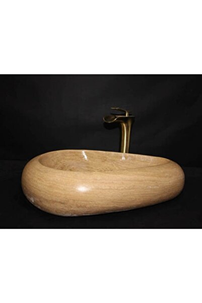 Genel Markalar Klasik Traverten Çakıl Tasarım Mini Lavabo