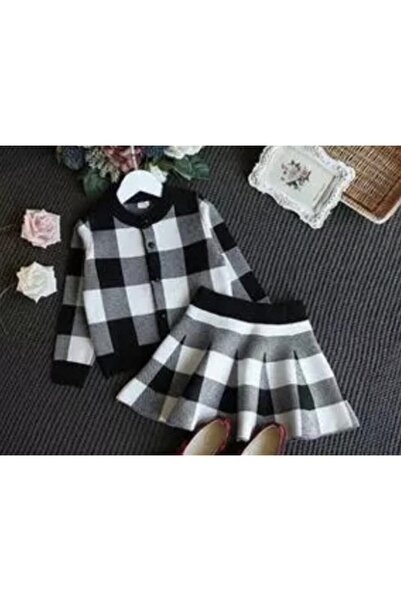 tunay moda Plaid Skirt Set