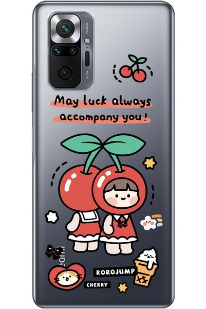 WANNA PROTECT حافظة Xiaomi Redmi Note 10 Pro بتصميم الكرز بنمط الكرز حافظة سي...