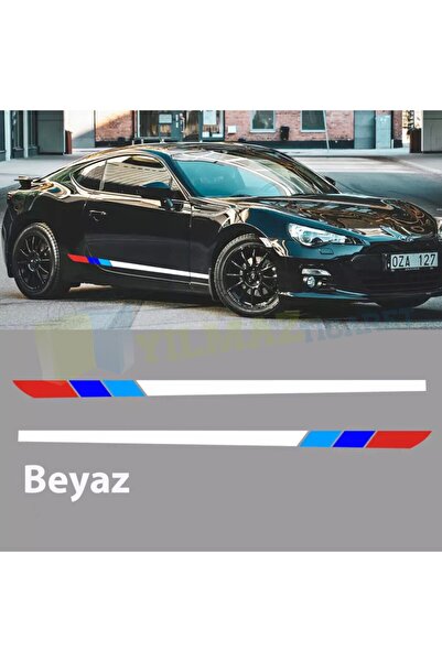 yılmazetic Bmw M Yan Şerit Oto Sticker Yapıştırma Etiket 3 Renk Çıkartma (200...