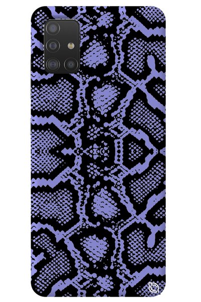 WANNA PROTECT Samsung A71 Lilac Colored Snakeskin Velvet Patterned Silicone P...