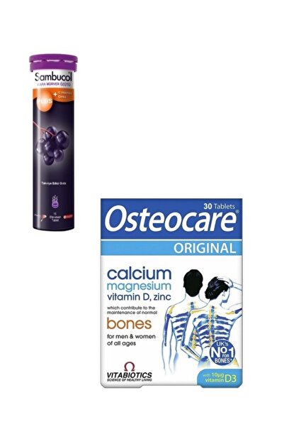 Sambucus Sambucol Plus Kara Mürver+ Kalsiyum, Magnezyum, Vitamin D3, Çinko 30...
