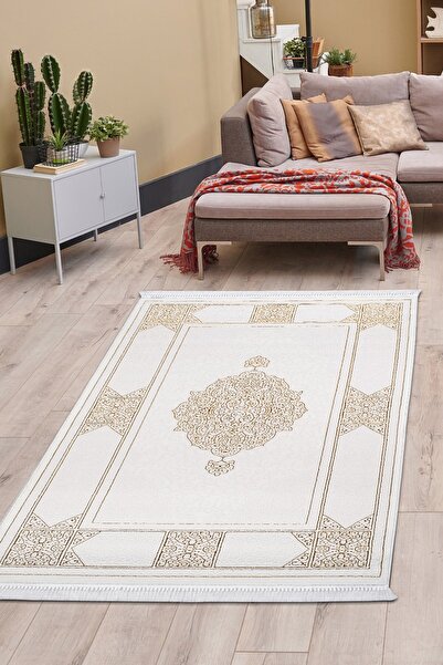 Kervansaray Home Modda Krem Gold Oturma Odası Ve Salon Halısı