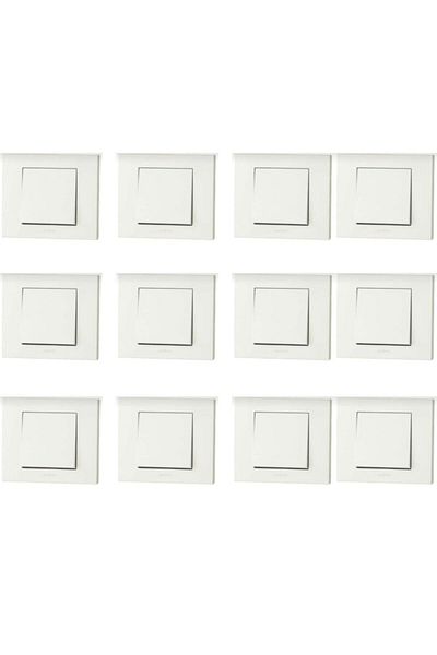 OVİVO Grano White Switch Frame 12 Pieces Ogabmç12A