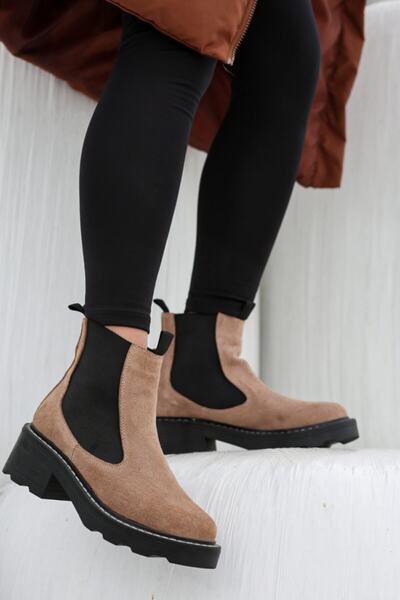 Rugano حذاء Vadmi مصنوع من الجلد الطبيعي ونعل مطاطي بلون المنك