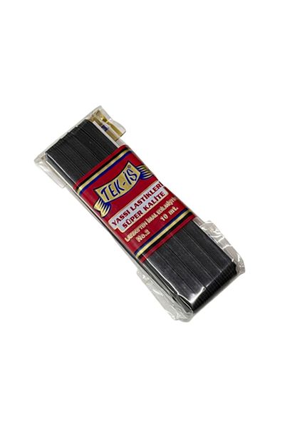 Tek-İş Rubber Hard Soft Laundry Johns Skirt Waist Leg Baby Rubber Flat Hard 9mm No:2 Black 10m
