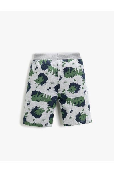Koton Tropisch bedruckte Shorts mit Bindebund