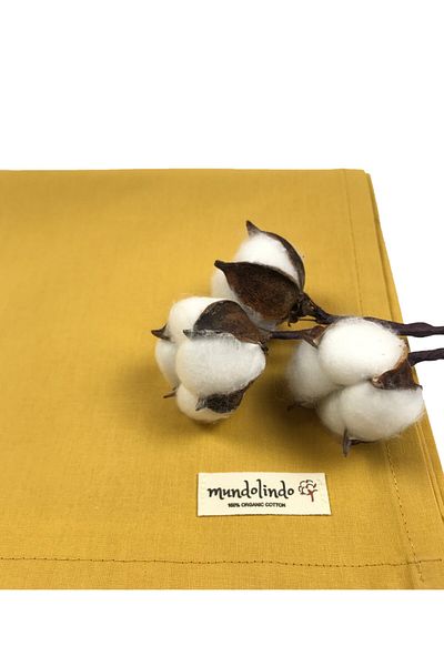 MundoLindo 100% Organic Cotton Single Sheet Set Mustard