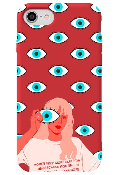 WANNA PROTECT Iphone 7 Red Color Premium Silicone Phone Case with Velvet Eye ...